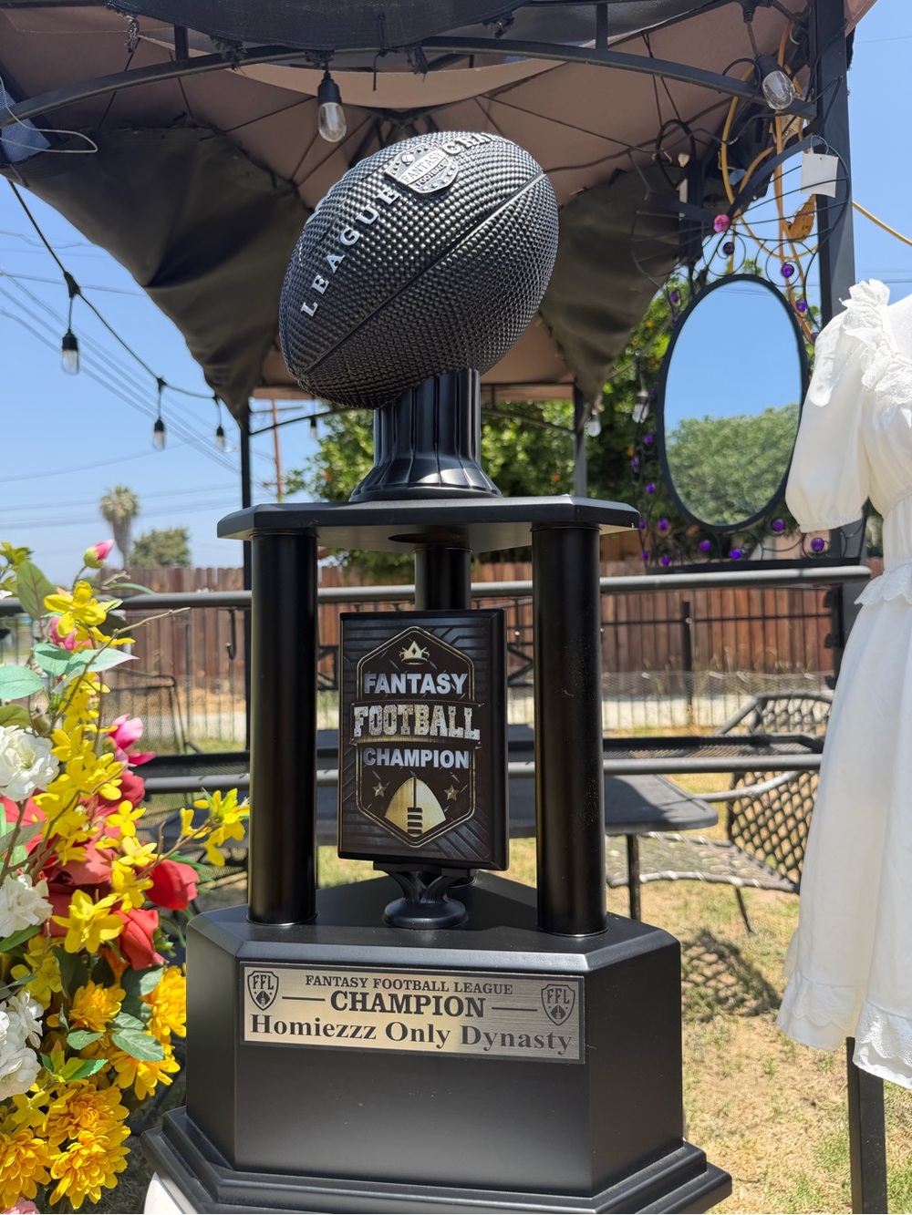 Othr Black Fantasy Football Champion Trophy
